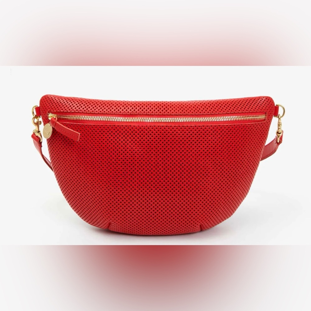 Clare V Grand Fanny Perf Tomato Red NWT